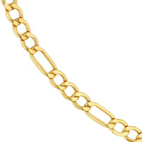 14K Gold 4.40MM Hollow Figaro Chain Necklace