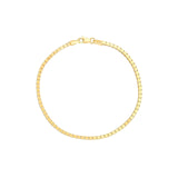 14K Gold 2MM Box Chain Bracelet