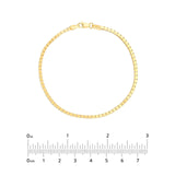 14K Gold 2MM Box Chain Bracelet