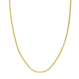 14K Gold 2.15MM Oval Snake Chain Necklace