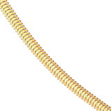 14K Gold 2.15MM Oval Snake Chain Necklace