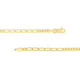 14K Gold 2.35MM 6-Linked Figaro Chain Bracelet