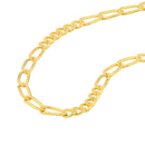 14K Gold 2.35MM 6-Linked Figaro Chain Bracelet