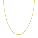 14K Gold 1.5MM Hollow Square Franco Chain Necklace