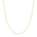 14K Gold 1.70MM Saturn Chain Necklace