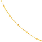 14K Gold 1.70MM Saturn Chain Necklace