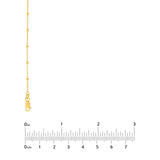 14K Gold 1.70MM Saturn Chain Necklace