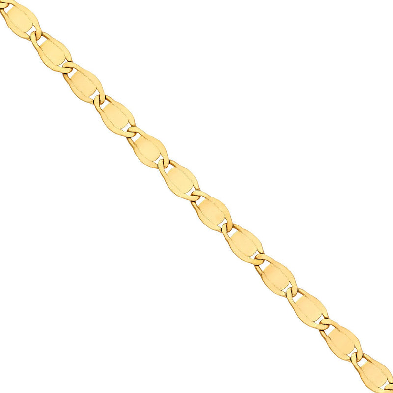 14K Gold 3.35MM Diamond Cut Valentino Chain Necklace
