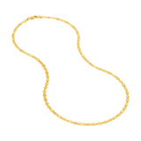 14K Gold 3.35MM Diamond Cut Valentino Chain Necklace