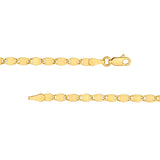 14K Gold 3.35MM Diamond Cut Valentino Chain Necklace