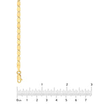 14K Gold 3.35MM Diamond Cut Valentino Chain Necklace