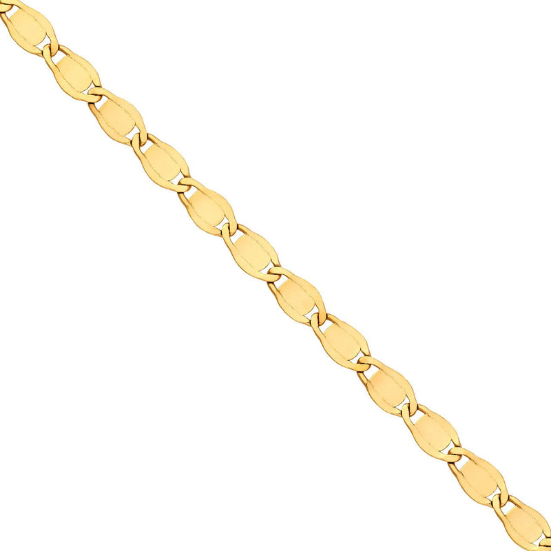 14K Gold 3.35MM Diamond Cut Valentino Chain Bracelet