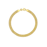 14K Gold Popcorn Statement Chain Bracelet