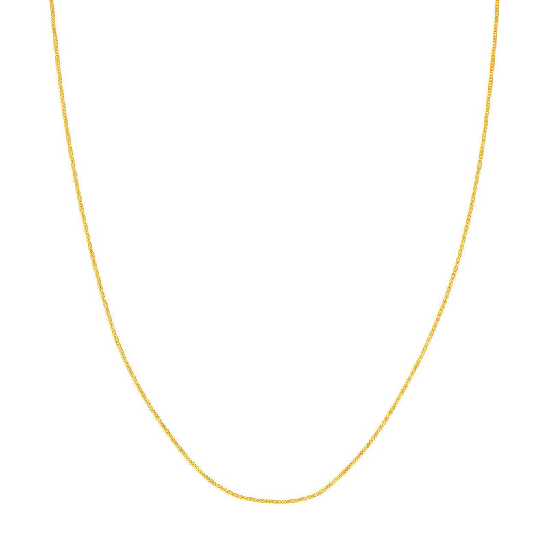 14K Gold 1.05MM Curb Chain Necklace