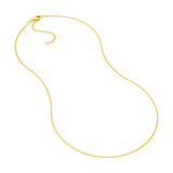 14K Gold 1.05MM Curb Chain Necklace