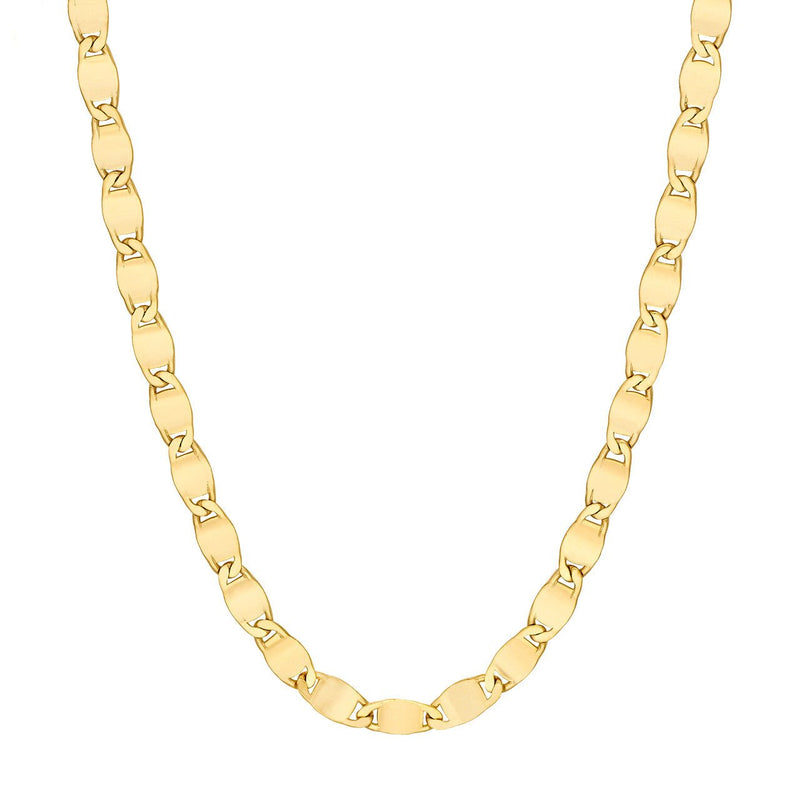 14K Gold 4.20MM Diamond Cut Valentino Chain Necklace