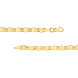 14K Gold 4.20MM Diamond Cut Valentino Chain Necklace