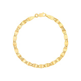 14K Gold 4.20MM Diamond Cut Valentino Chain Bracelet