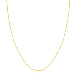 14K Gold 0.90MM Curb Chain Necklace