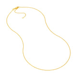 14K Gold 0.90MM Curb Chain Necklace