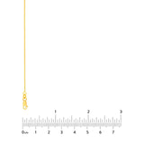 14K Gold 0.90MM Curb Chain Necklace