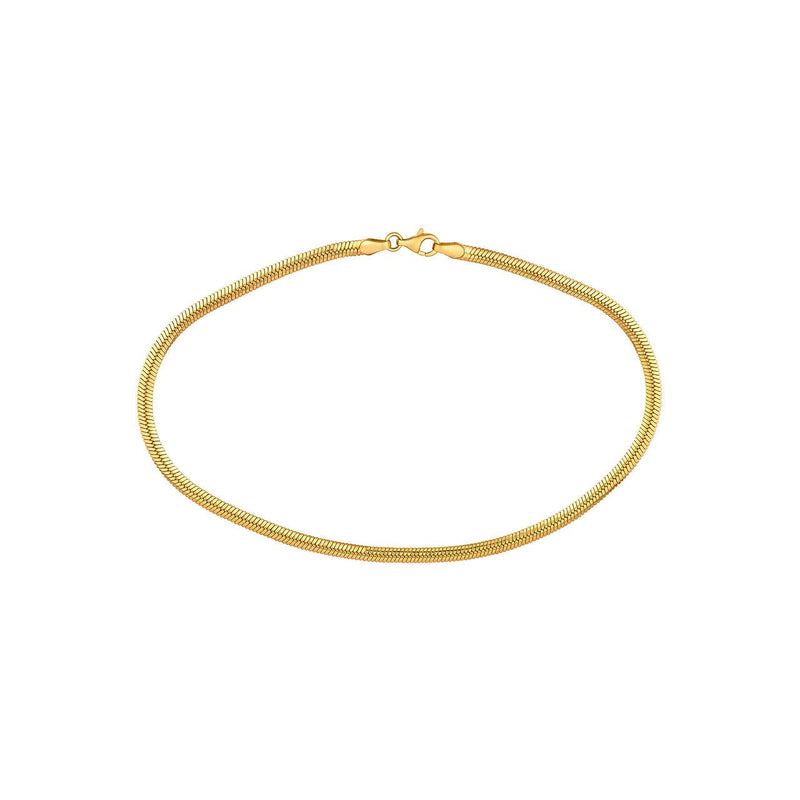 14K Gold Snake Anklet