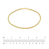 14K Gold Snake Anklet