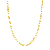 14K Gold 4.45MM Long Link Curb Chain Necklace