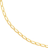 14K Gold 4.45MM Long Link Curb Chain Necklace