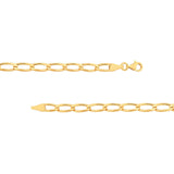 14K Gold 4.45MM Long Link Curb Chain Necklace