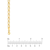 14K Gold 4.45MM Long Link Curb Chain Necklace