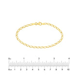14K Gold 3MM Long Curb Chain Bracelet