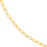14K Gold 3MM Long Curb Chain Necklace
