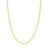 14K Gold 3.80MM Long Link Curb Chain Necklace
