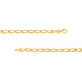 14K Gold 3.80MM Long Link Curb Chain Necklace