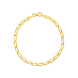 14K Gold 3.80MM Long Link Curb Chain Bracelet