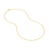 14K Gold 1.50MM Diamond Cut Bead and Bar Chain Necklace