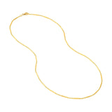 14K Gold 1.50MM Diamond Cut Bar and Bead 3+1 Chain Necklace