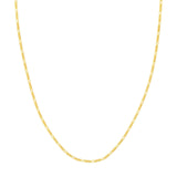 14K Gold 1.90MM Figaro Chain 3+1 Necklace