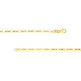 14K Gold 1.90MM Figaro Chain 3+1 Chain