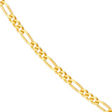 14K Gold 1.90MM Figaro Chain 3+1 Necklace