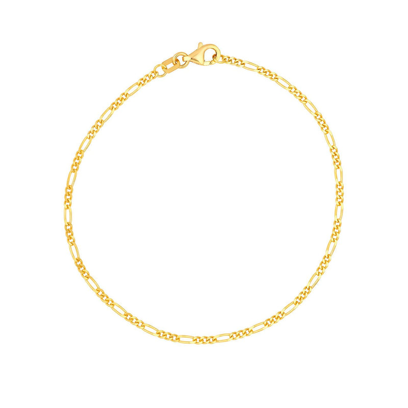 14K Gold 1.90MM Figaro Chain 3+1 Chain