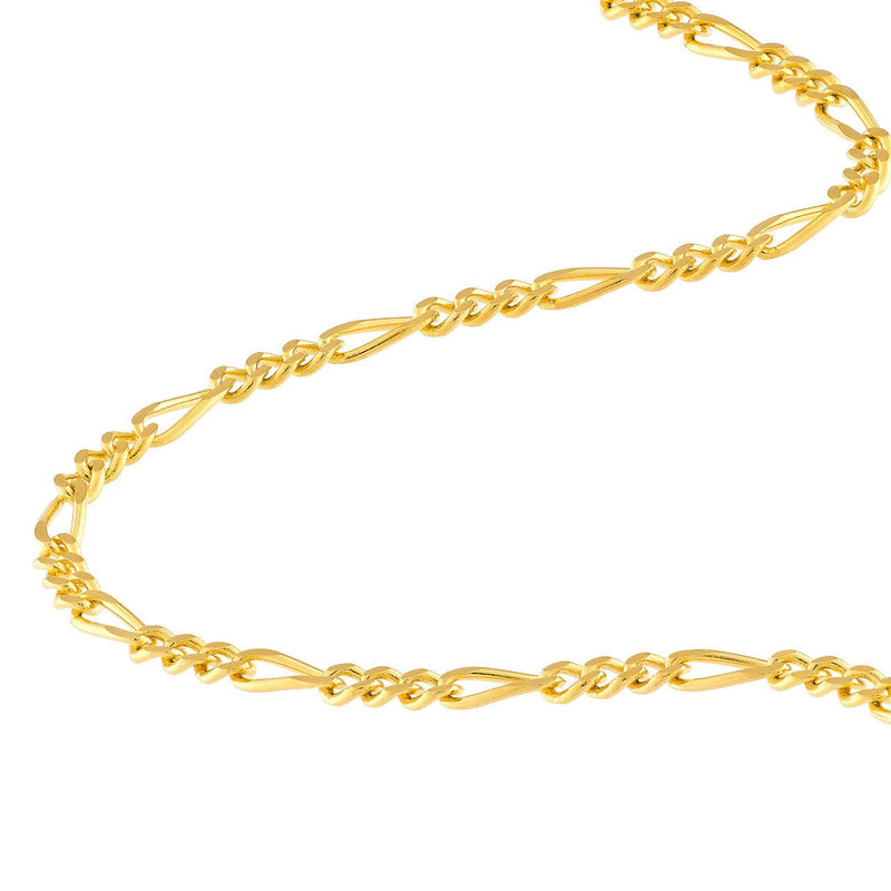 14K Gold 1.90MM Figaro Chain 3+1 Chain