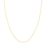 14K Gold 0.80MM Diamond Cut Forzentina Chain Necklace