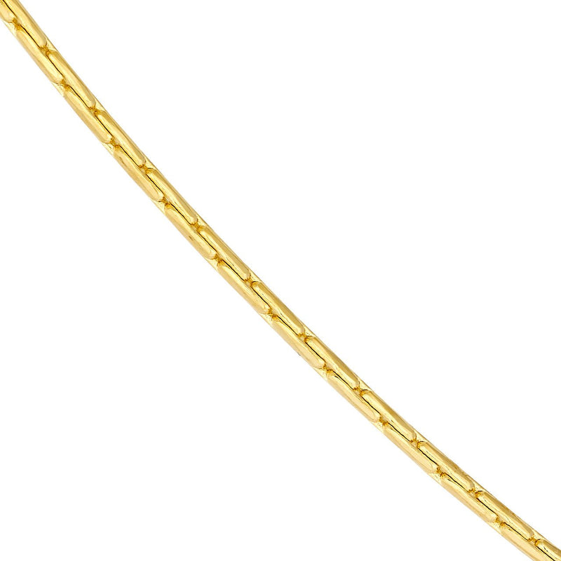 14K Gold 0.80MM Diamond Cut Forzentina Chain Necklace