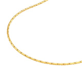 14K Gold 0.80MM Diamond Cut Forzentina Chain Bracelet