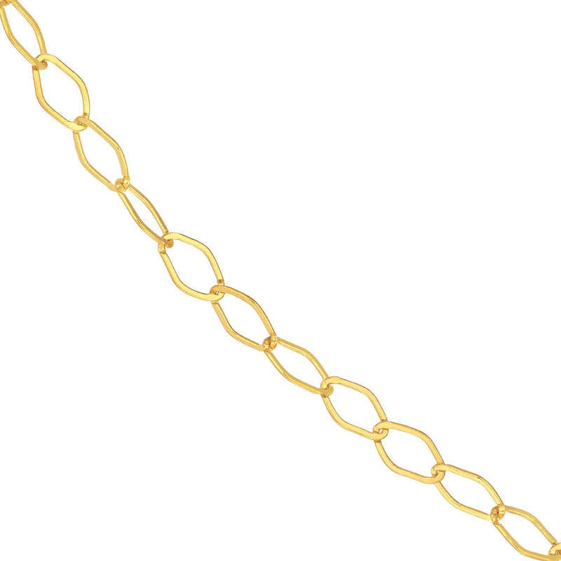 14K Gold 2.50MM Piatto Chain Necklace