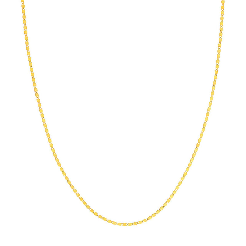 14K Gold 1.65MM Diamond Cut Valentino Chain Necklace