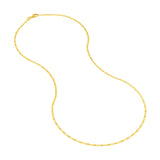 14K Gold 1.65MM Diamond Cut Valentino Chain Necklace