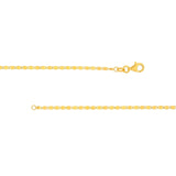 14K Gold 1.65MM Diamond Cut Valentino Chain Necklace